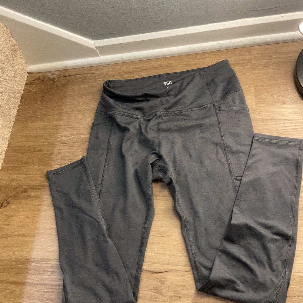 DSG Girls' Charcoal Gray Performance Leggings